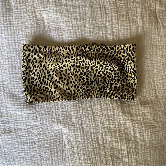 Adika Tops - leopard bandeau top